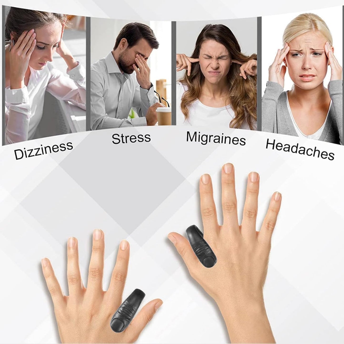 Sugar Control LI4 Acupressure Point Clip Wearable – Supporting Acupressure Relaxation, Stress Alleviation, Tension Relief and Headache Relief Hand Clip Migraine Pressure Point Clip (MAGNETIC)