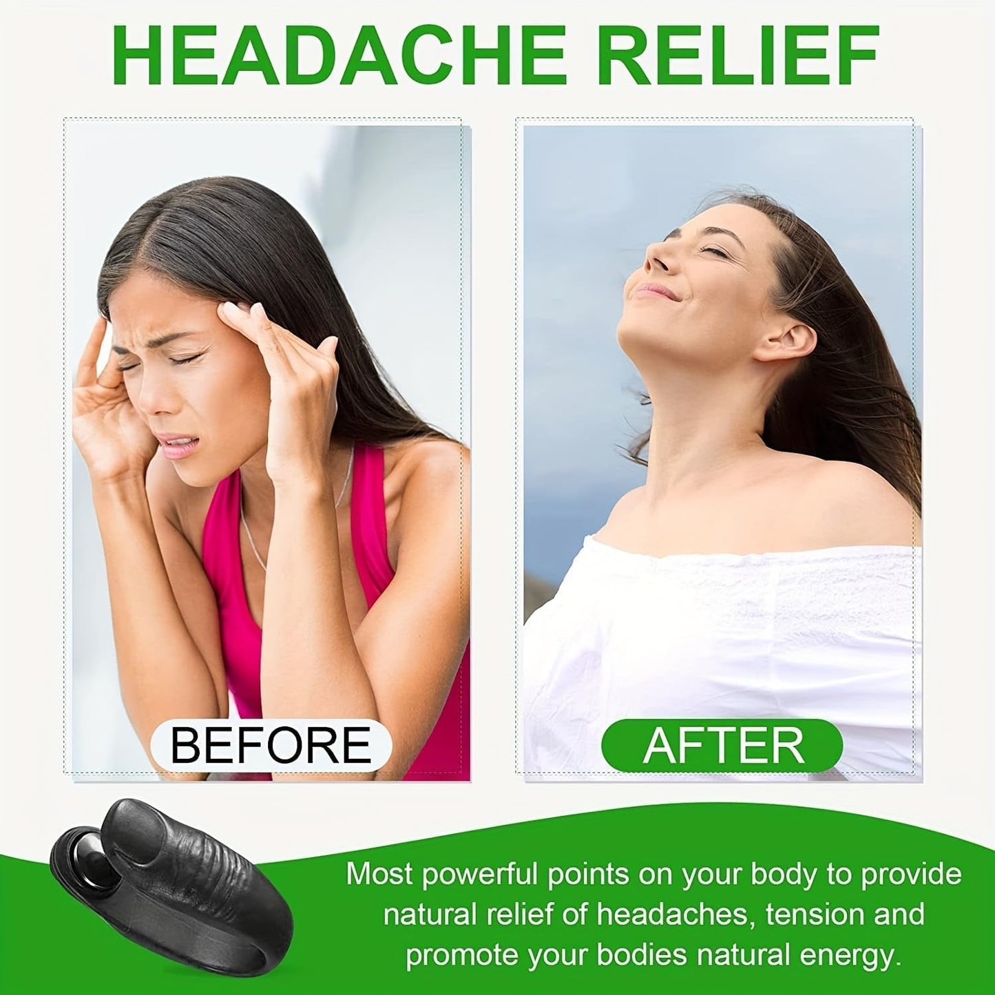 Sugar Control LI4 Acupressure Point Clip Wearable – Supporting Acupressure Relaxation, Stress Alleviation, Tension Relief and Headache Relief Hand Clip Migraine Pressure Point Clip (MAGNETIC)