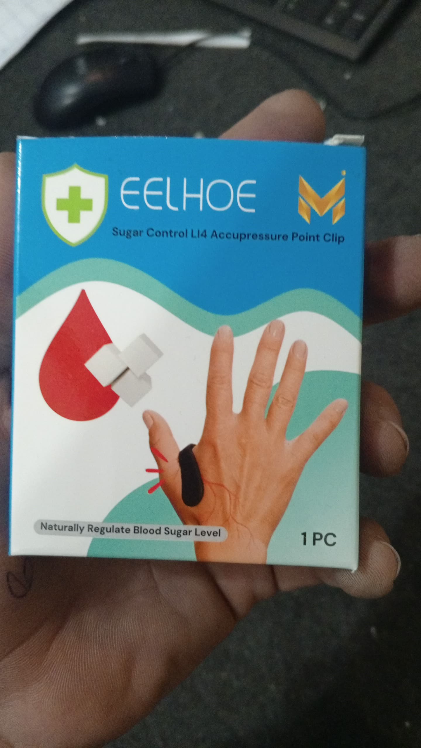 Sugar Control LI4 Acupressure Point Clip Wearable – Supporting Acupressure Relaxation, Stress Alleviation, Tension Relief and Headache Relief Hand Clip Migraine Pressure Point Clip (MAGNETIC)