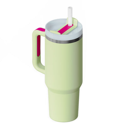 Stainless Steel  Tumbler With Handle Straw Insulated
