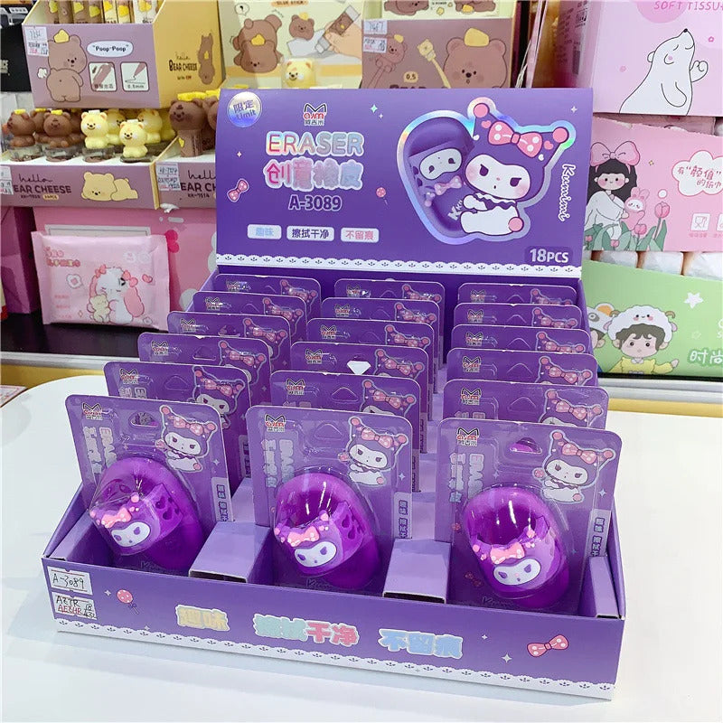 Cartoon Sanrio Kumimi Slippers Eraser Cute Creative Sandal Modeling Pencil Eraser Student Stationery Supplies Children's Gifts - Eraser For Children - Eraser For Study - Stationary