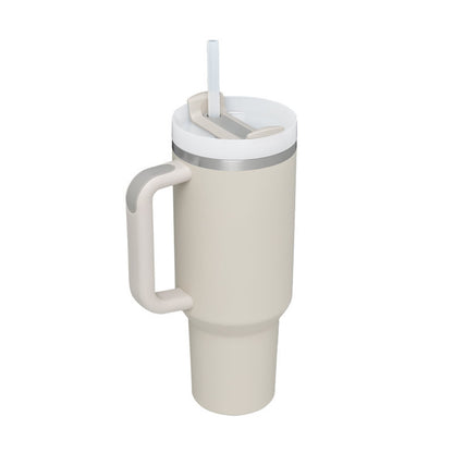 Stainless Steel  Tumbler With Handle Straw Insulated