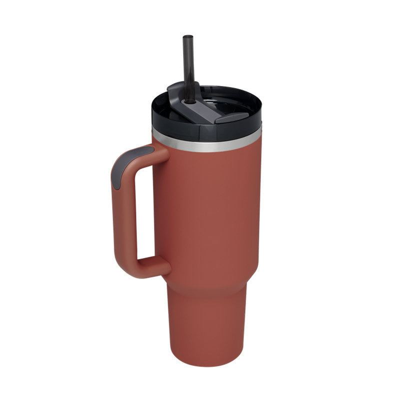 Stainless Steel  Tumbler With Handle Straw Insulated