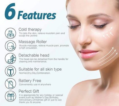 MARZAHAR Ice Roller for Face &amp; Eye Puffiness Relief, Cold Gel Ice Face Roller Massager - Ice Roller Cool Roller For Face Eye Body Facial Shaping Anti Wrinkle Ice Roller Massager Smooth Skin ( Random Color )