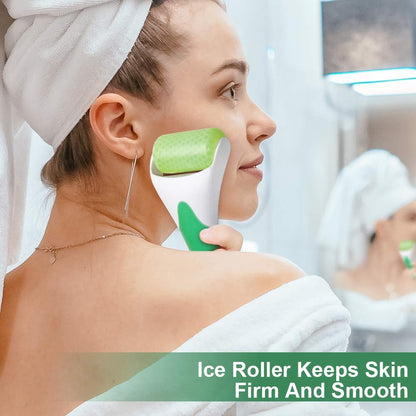MARZAHAR Ice Roller for Face &amp; Eye Puffiness Relief, Cold Gel Ice Face Roller Massager - Ice Roller Cool Roller For Face Eye Body Facial Shaping Anti Wrinkle Ice Roller Massager Smooth Skin ( Random Color )