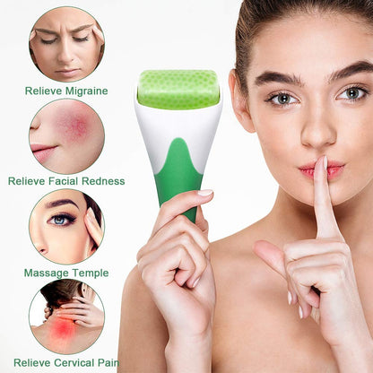 MARZAHAR Ice Roller for Face &amp; Eye Puffiness Relief, Cold Gel Ice Face Roller Massager - Ice Roller Cool Roller For Face Eye Body Facial Shaping Anti Wrinkle Ice Roller Massager Smooth Skin ( Random Color )