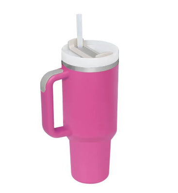 Stainless Steel  Tumbler With Handle Straw Insulated