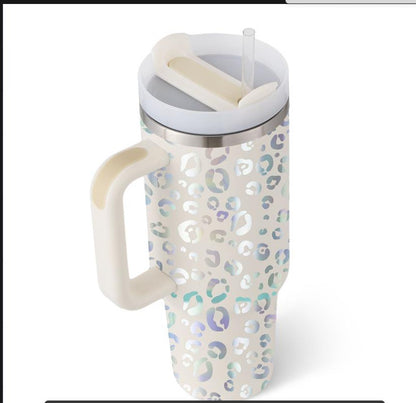 Stainless Steel  Tumbler With Handle Straw Insulated