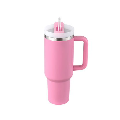 Stainless Steel  Tumbler With Handle Straw Insulated