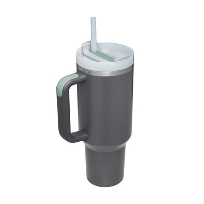 Stainless Steel  Tumbler With Handle Straw Insulated
