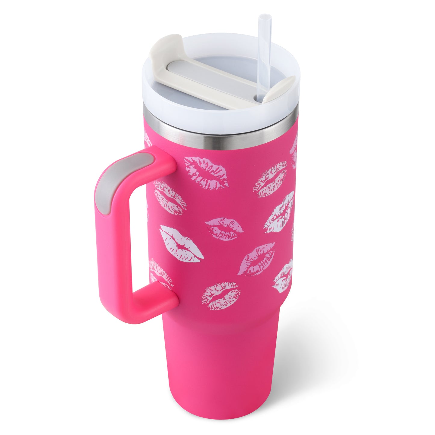 Stainless Steel  Tumbler With Handle Straw Insulated