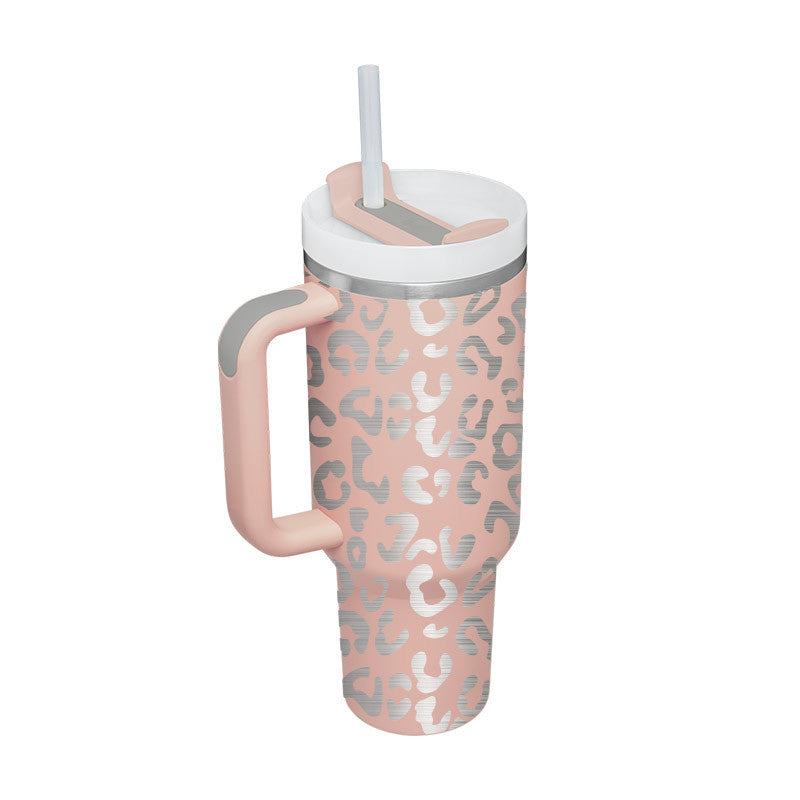Stainless Steel  Tumbler With Handle Straw Insulated