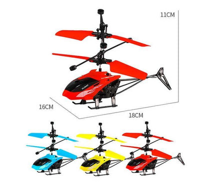 Infrared Induction LED Helicopter – Hand Sensor Controlled, Rechargeable Flying Toy | Helicopter For Children | Toy For Baby - Random Color - Model: JQ-1111
