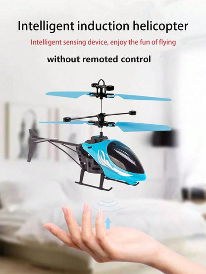 Infrared Induction LED Helicopter – Hand Sensor Controlled, Rechargeable Flying Toy | Helicopter For Children | Toy For Baby - Random Color - Model: JQ-1111