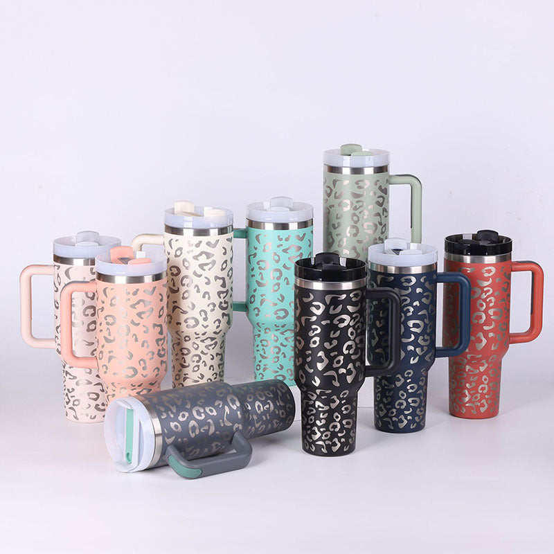 Stainless Steel  Tumbler With Handle Straw Insulated