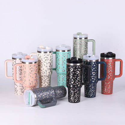 Stainless Steel  Tumbler With Handle Straw Insulated