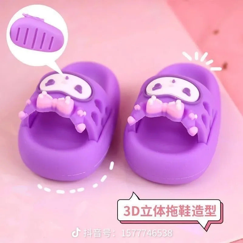 Cartoon Sanrio Kumimi Slippers Eraser Cute Creative Sandal Modeling Pencil Eraser Student Stationery Supplies Children's Gifts - Eraser For Children - Eraser For Study - Stationary