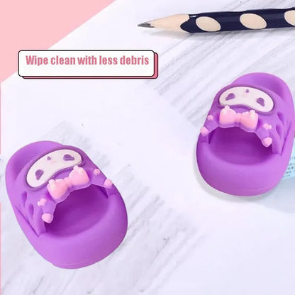 Cartoon Sanrio Kumimi Slippers Eraser Cute Creative Sandal Modeling Pencil Eraser Student Stationery Supplies Children's Gifts - Eraser For Children - Eraser For Study - Stationary