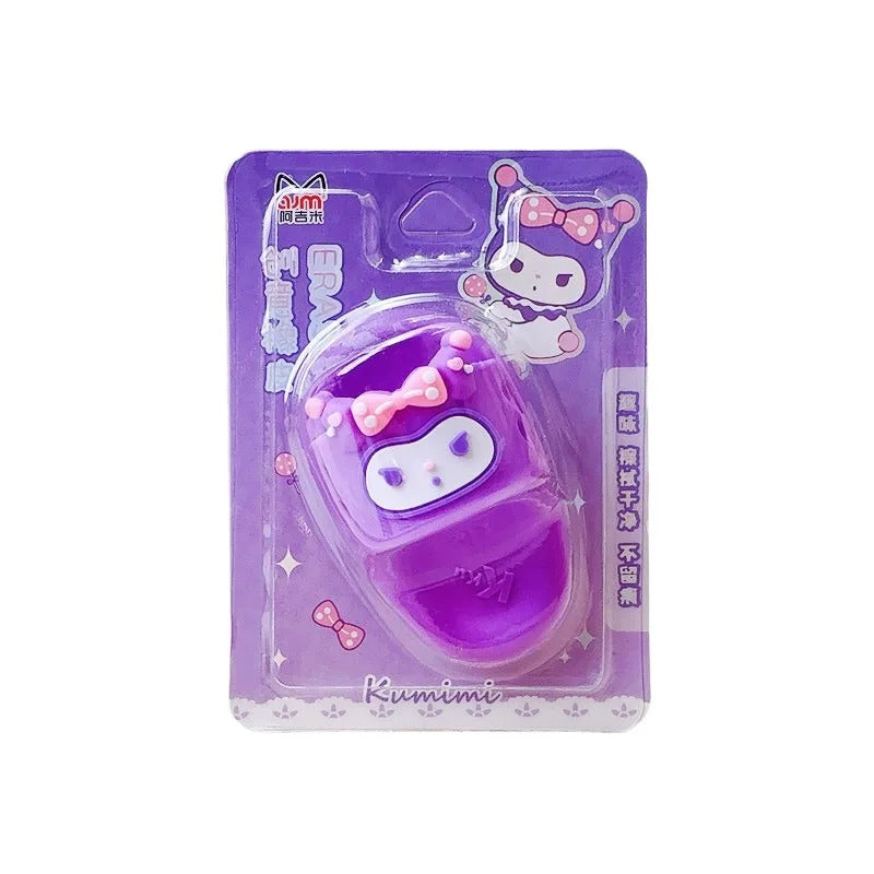 Cartoon Sanrio Kumimi Slippers Eraser Cute Creative Sandal Modeling Pencil Eraser Student Stationery Supplies Children's Gifts - Eraser For Children - Eraser For Study - Stationary