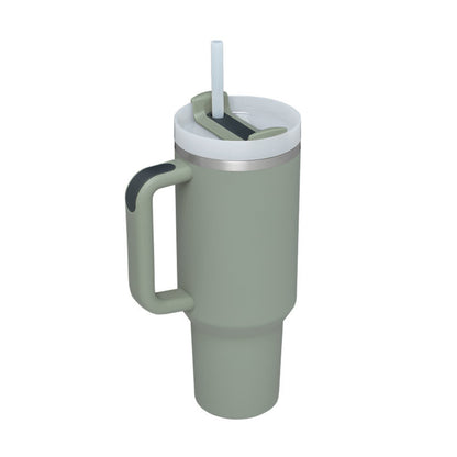 Stainless Steel  Tumbler With Handle Straw Insulated