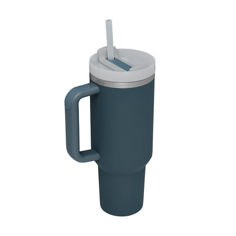 Stainless Steel  Tumbler With Handle Straw Insulated