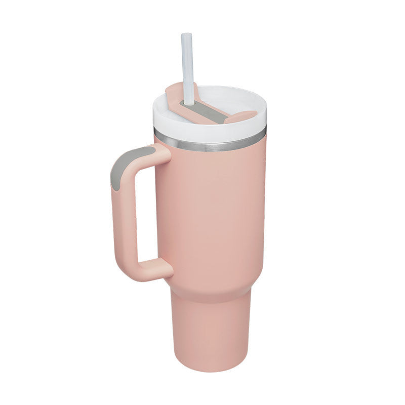 Stainless Steel  Tumbler With Handle Straw Insulated