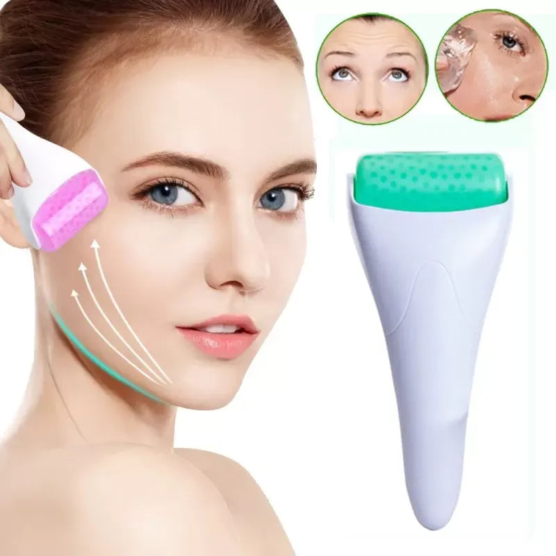 MARZAHAR Ice Roller for Face &amp; Eye Puffiness Relief, Cold Gel Ice Face Roller Massager - Ice Roller Cool Roller For Face Eye Body Facial Shaping Anti Wrinkle Ice Roller Massager Smooth Skin ( Random Color )