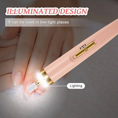 5 IN 1 Professional Manicure Nail | Salon Nail Finishing Touch | Nail Grinding, Burnishing Machine | Full Manicure and Pedicure Tool