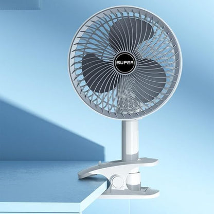 Rechargeable Desk Fan With Sturdy Clamp, Strong Airflow With 360° Rotation