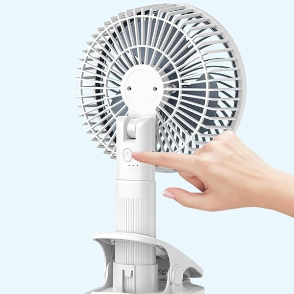 Rechargeable Desk Fan With Sturdy Clamp, Strong Airflow With 360° Rotation